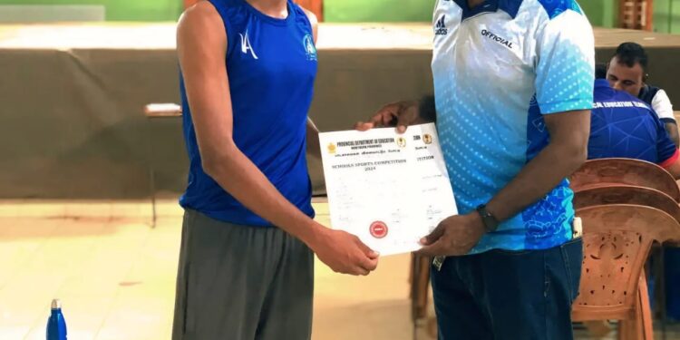 மன்னார்வட மாகாண ரீதியில் குத்துசண்டை போட்டியில்மடு கல்வி வலய மாணவன் சாதனை