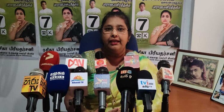 வன்னியில் இருந்து பெண் பிரதிநிதியை அனுப்புங்கள் – ரசிக்கா!