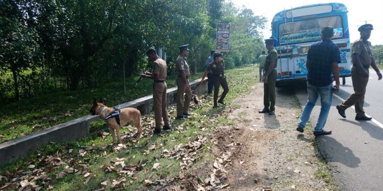 சுதந்திர தினத்தை முன்னிட்டு வடக்கில் மோப்ப நாயுடன் விசேட சோதனை நடவடிக்கை.