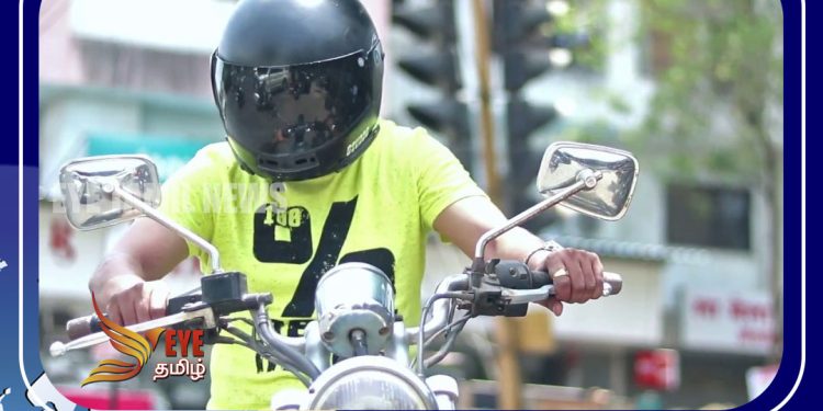 தலைக்கவசத்துடன் நடமாடுவோர் மீது சோதனை நடவடிக்கை