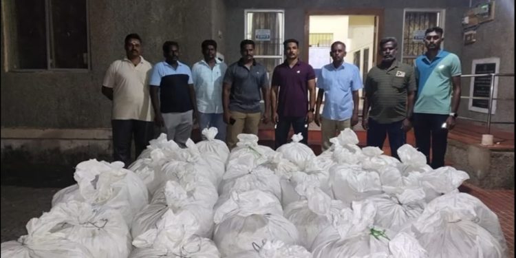 இலங்கைக்கு கடத்தவிருந்த ஒரு தொன் காய்ந்த இஞ்சி பறிமுதல்!