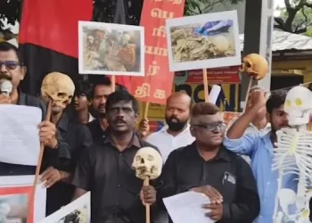 செம்மணி மனித புதைகுழி விவகாரத்திற்கு நீதிகோரி தமிழகத்தில் ஆர்ப்பாட்டம்!