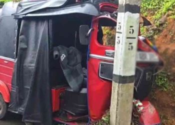 ஹட்டன் வனராஜா பகுதியில் முச்சக்கரவண்டி விபத்து!