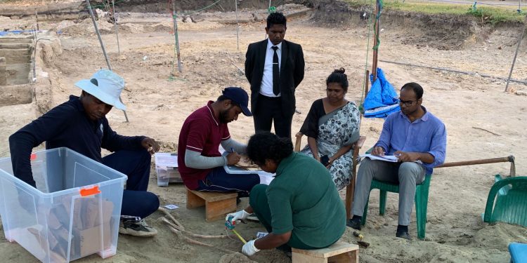 செம்மணி மனித புதைகுழியில் முற்றாக அகழ்ந்தெடுக்கப்பட்ட 07 என்புக்கூடுகள்