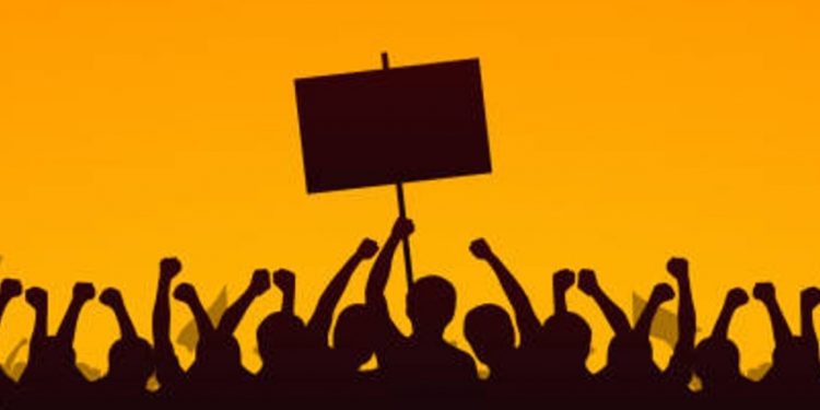 கிளிநொச்சியில் இன்று முன்னெடுக்கப்பட்ட போராட்டம்