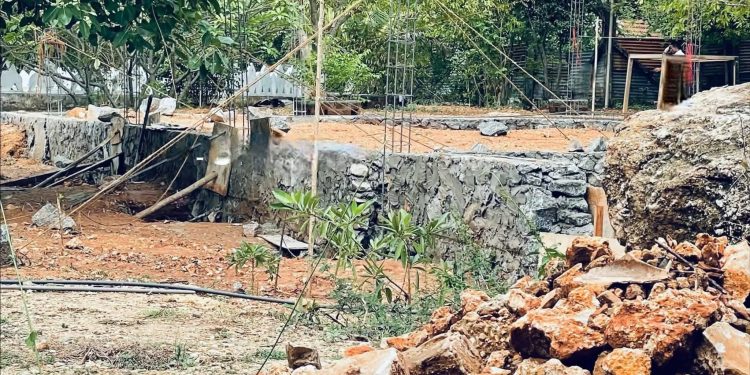 தையிட்டி விகாரை பகுதியில் சட்டவிரோதக் கட்டுமானம்!