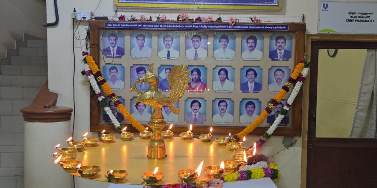 யாழ். போதனா வைத்தியசாலையில் இடம்பெற்ற படுகொலை நினைவேந்தல் நிகழ்வு