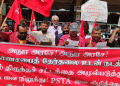 மாகாண சபைத் தேர்தலை உடனடியாக நடத்தக் கோரி வவுனியாவில் ஆர்ப்பாட்டம்!